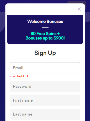 SpinBit casino mobile version